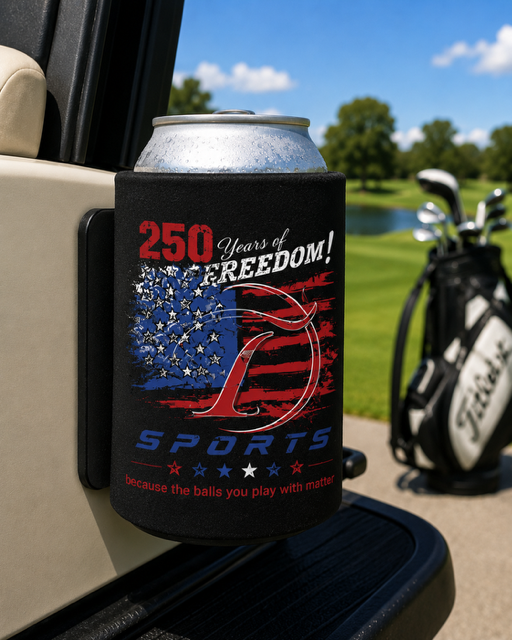 Black Magnetic Koozie - American Flag - 250 Years!